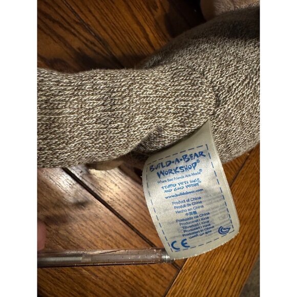 Build-A-Bear Workshop Sock Monkey Plush 17" With Red Bow Soft Feet Paws and Face - Picture 4 of 7